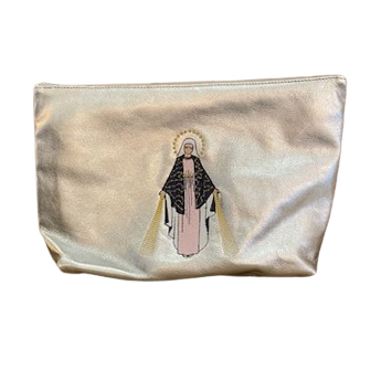 Embroidered Leather Clutch