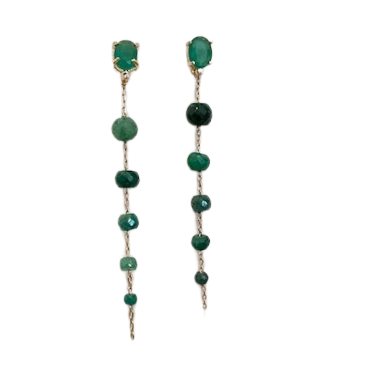 Emerald String Earring