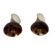 Round Enamel Earrings
