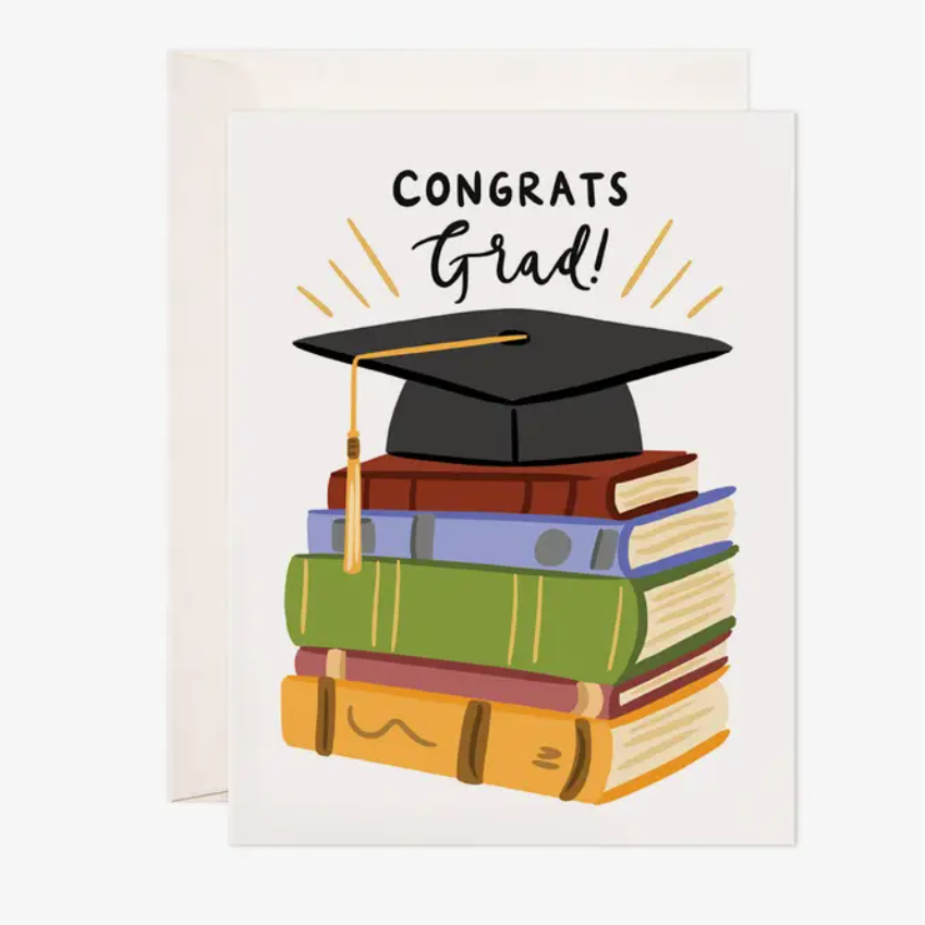 Grad Books Greeting Card