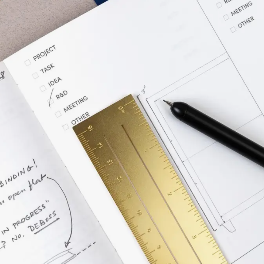 Brass Bookmark Ruler