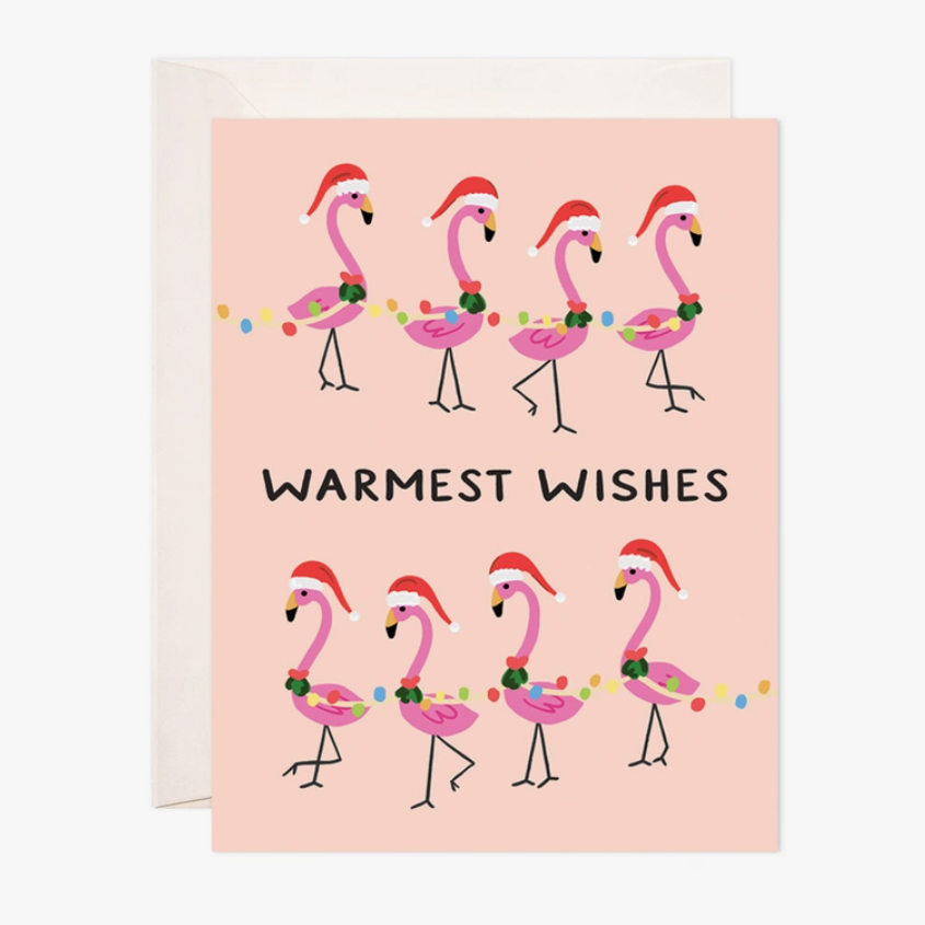 Flamingo Christmas Card