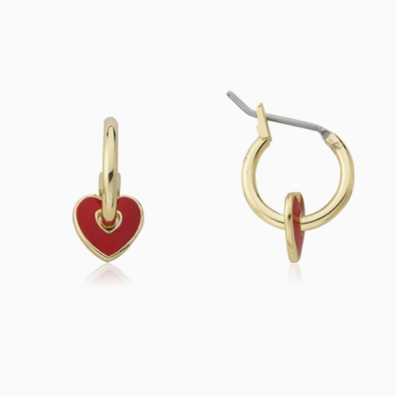 Heart Slide Hoop Earring
