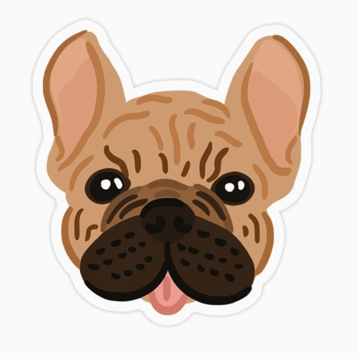 Frenchie Vinyl Sticker