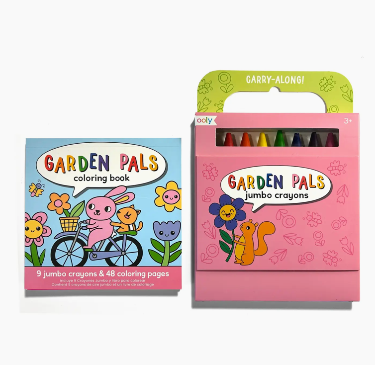 Garden Pals Coloring Book and Crayon