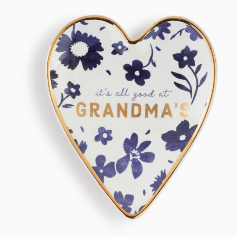 At Grandmas Art Heart Dish