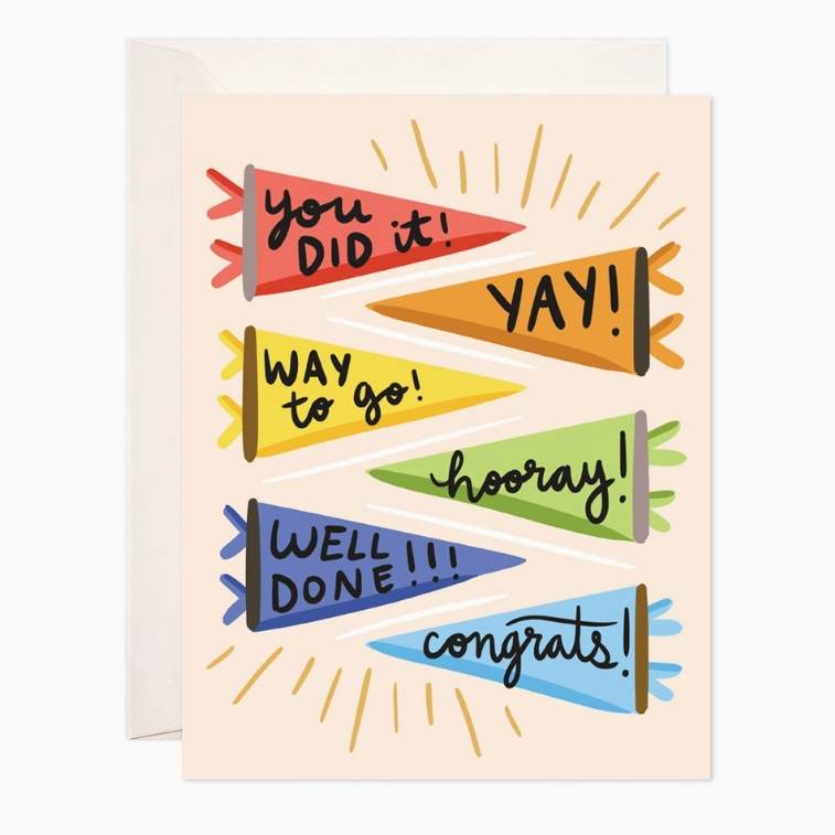 Pennant Congrats Card