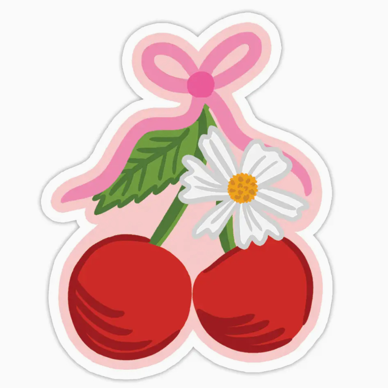 Cherries Vinyl Sticker