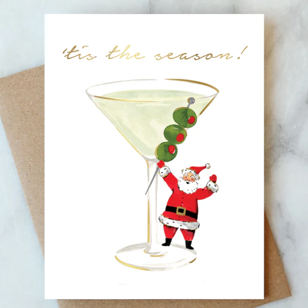Santa Martini Card