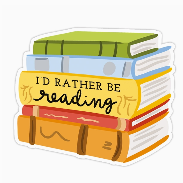 Rather Be Reading Vinyl Sticker