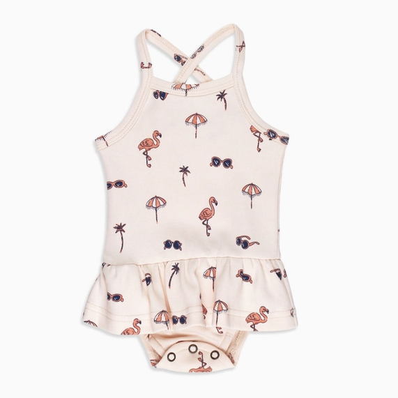 Flamingo Skirted Bodysuit