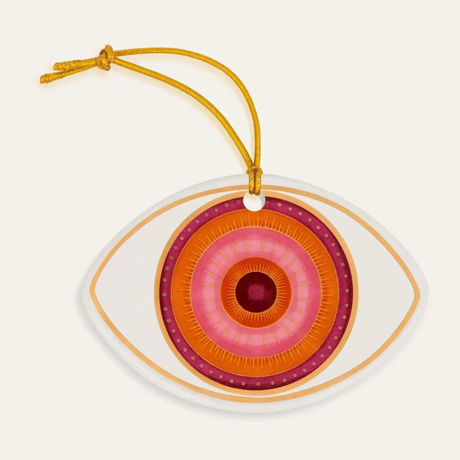 Ceramic Eye Orange Ornament