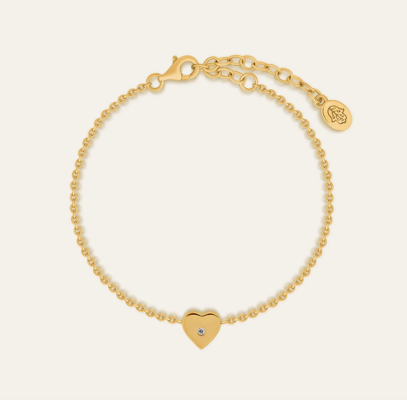Diamond Heart Gold Bracelet