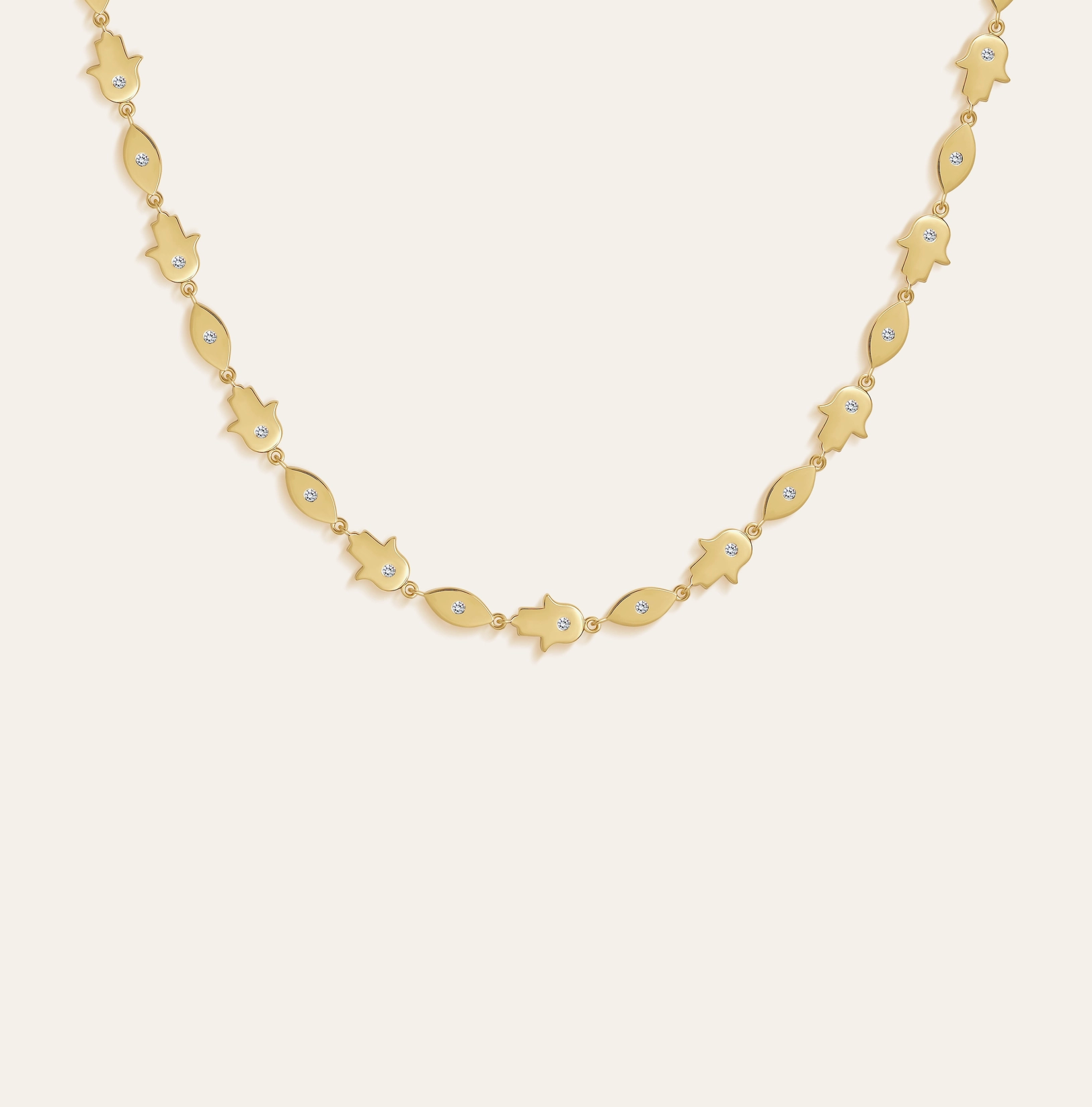 Fortune Hamsa Eye Necklace