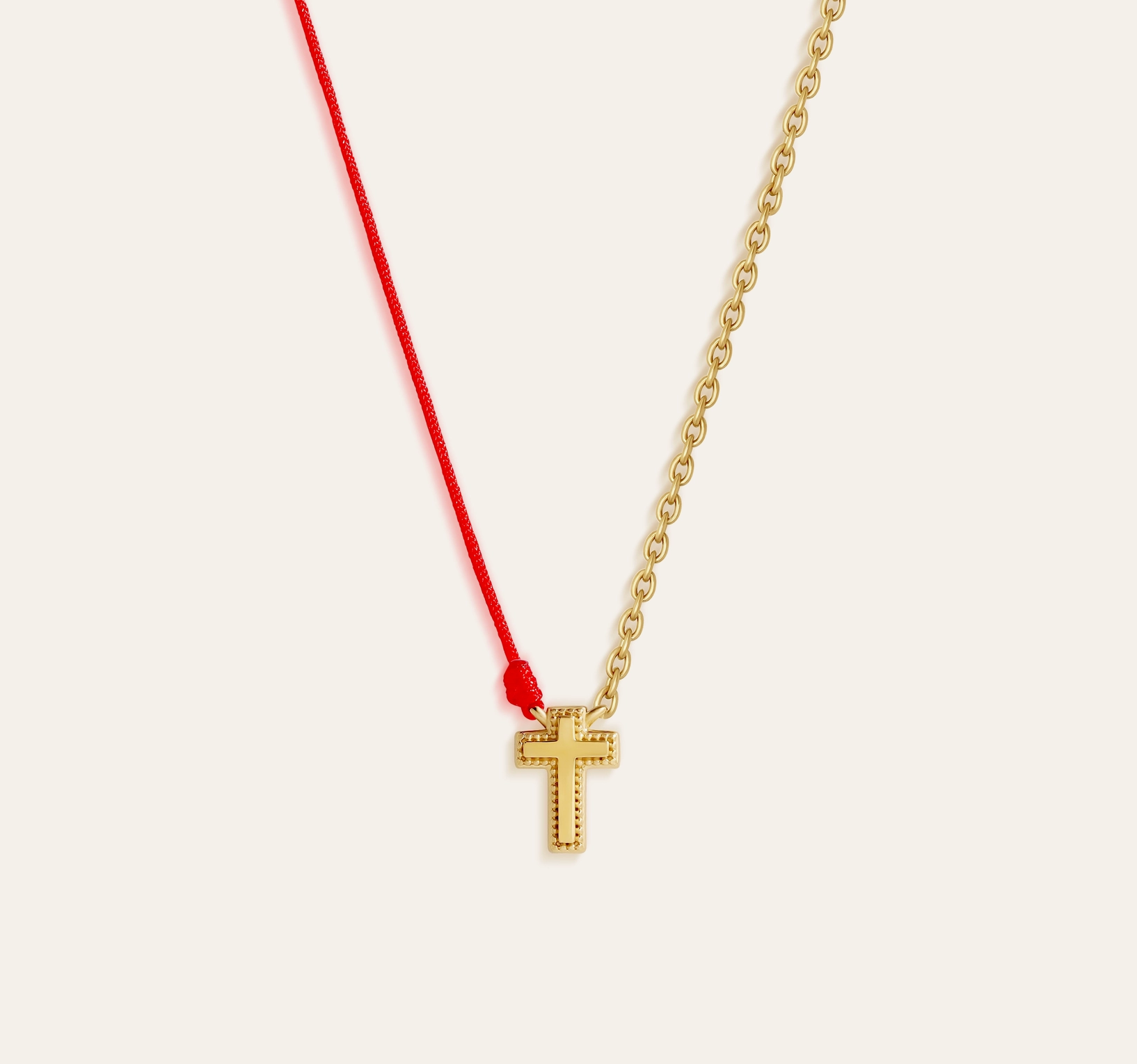 Cross String Necklace