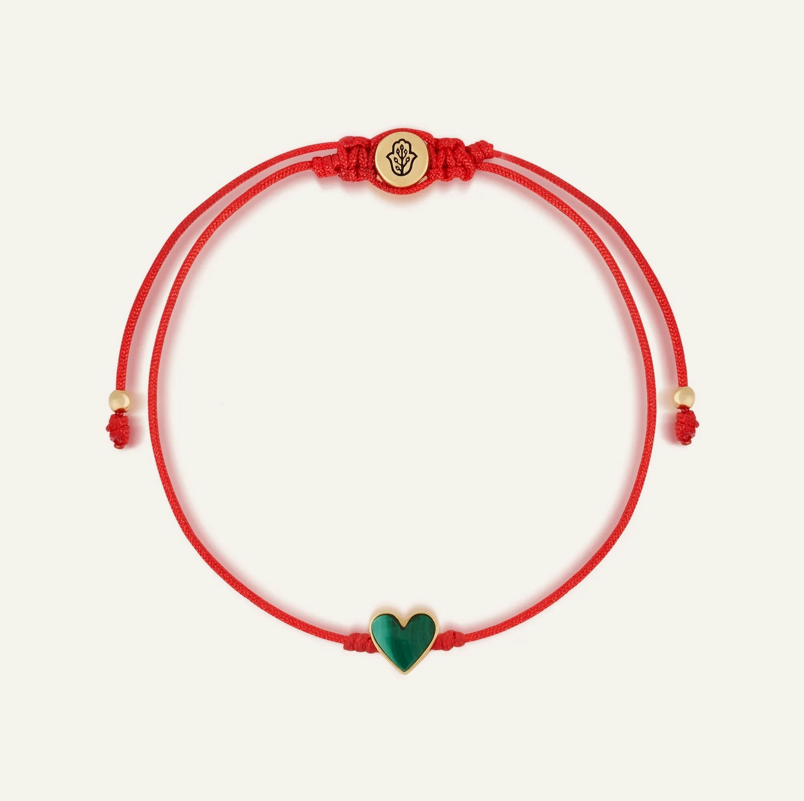 Malachite Heart String Bracelet