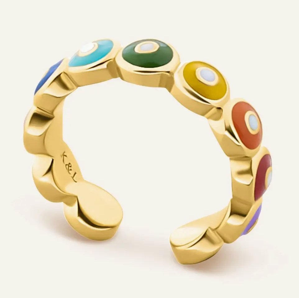 Chacra Evil Eye Ring
