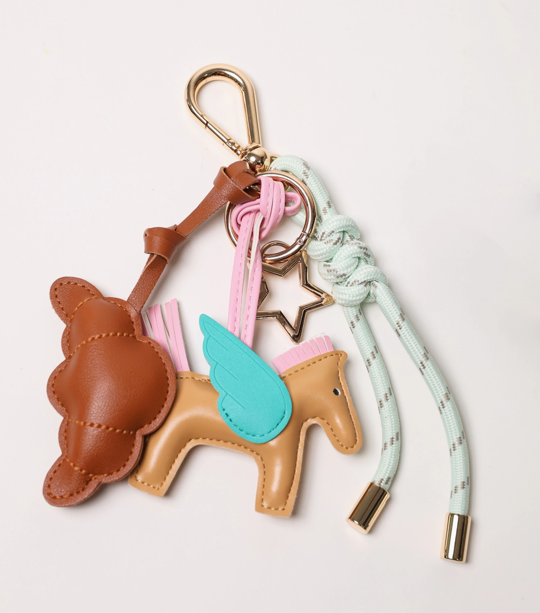 Horse Leather Charm Keychain