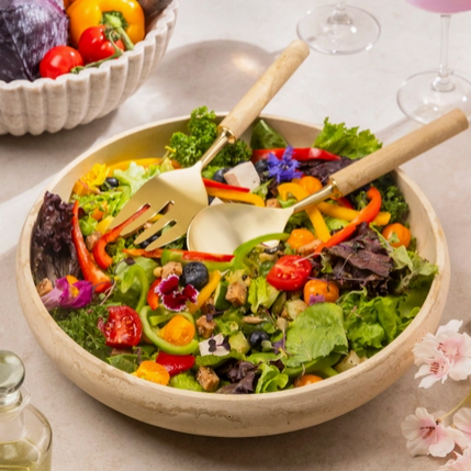 Firenze Salad Bowl and Servers
