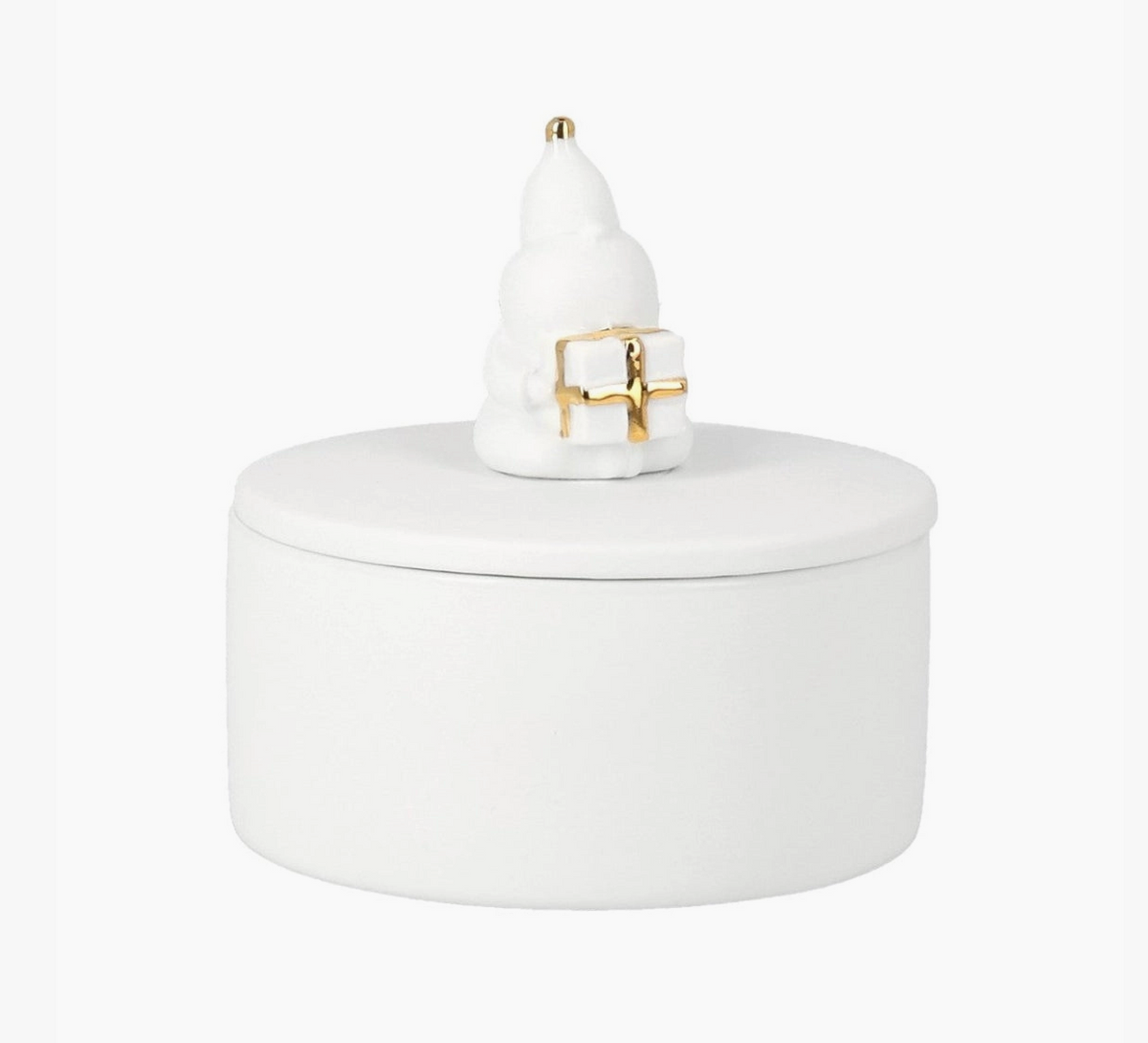 Santa Porcelain Container & Lid