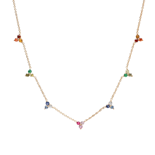 Rainbow Cluster Necklace