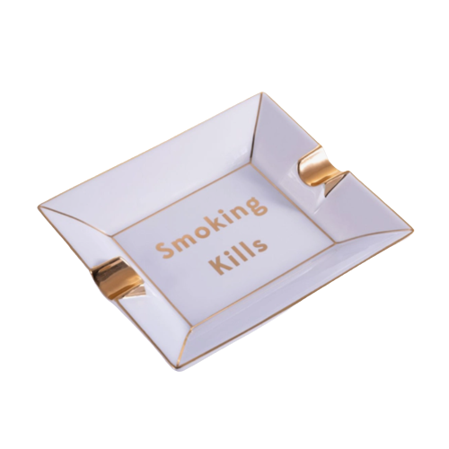 Smoking Kills Porcelain Ashtray Catchall