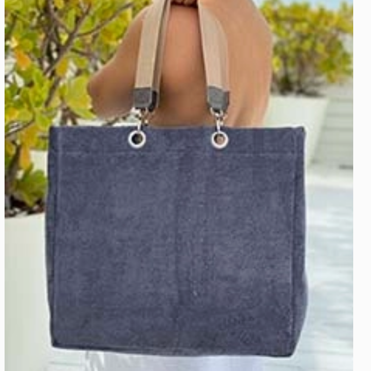 Solid Terry Lined Tote