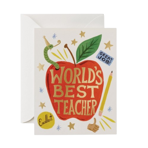 Worlds Best Teacher Card