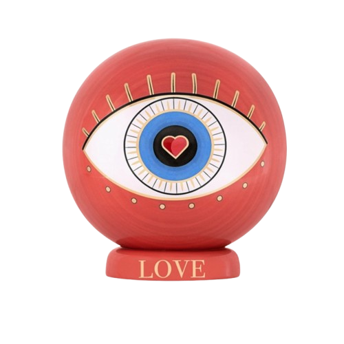 Evil Eye Heart Statue