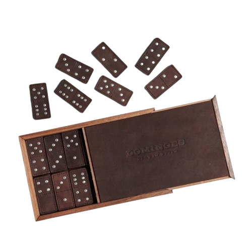 Leather Dominoes Set