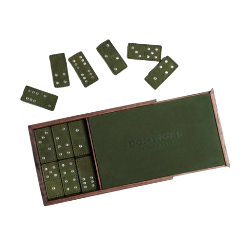 Leather Dominoes Set