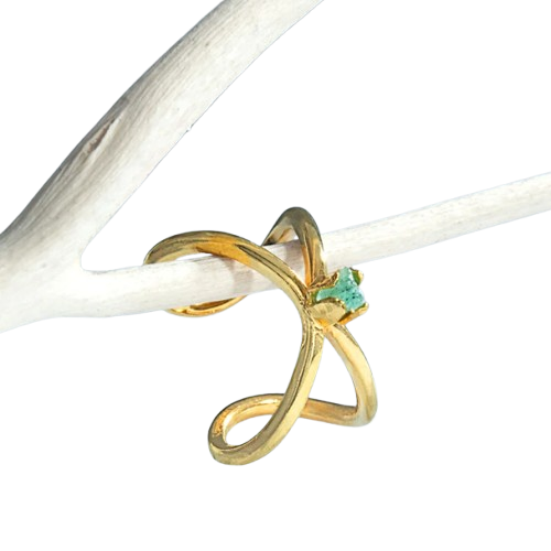 Celestial Emerald Ear Cuff