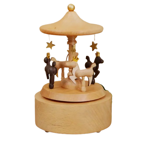 Wind-Up Carousel Music Box
