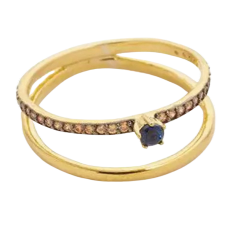 Circular Colored Glass Ring
