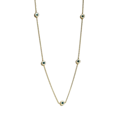 White Evil Eye Necklace
