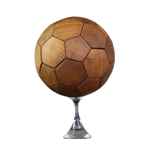 Wooden Soccer Ball Sculpture