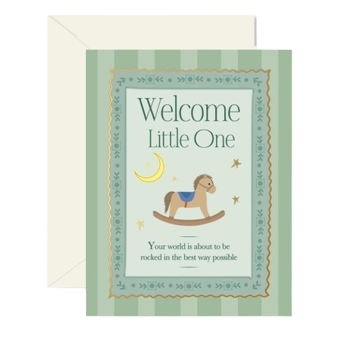 Rocking Horse Baby Card