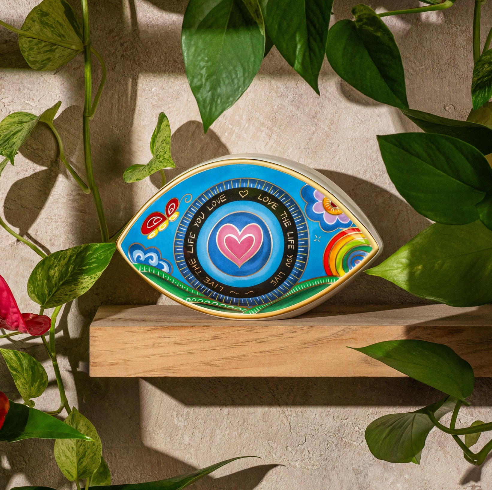 Radiant Ceramic Eye Statue