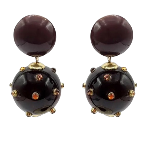 Val Tortoise Resin Earring