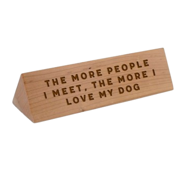 Wood Desk Sign