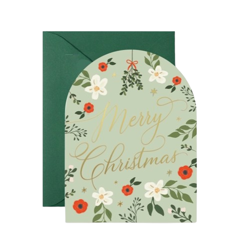 Arch Floral Christmas Card