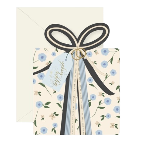 Blue Wedding Card
