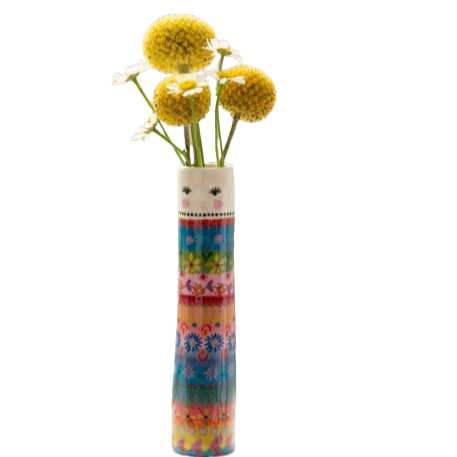 Folk Bud Vase