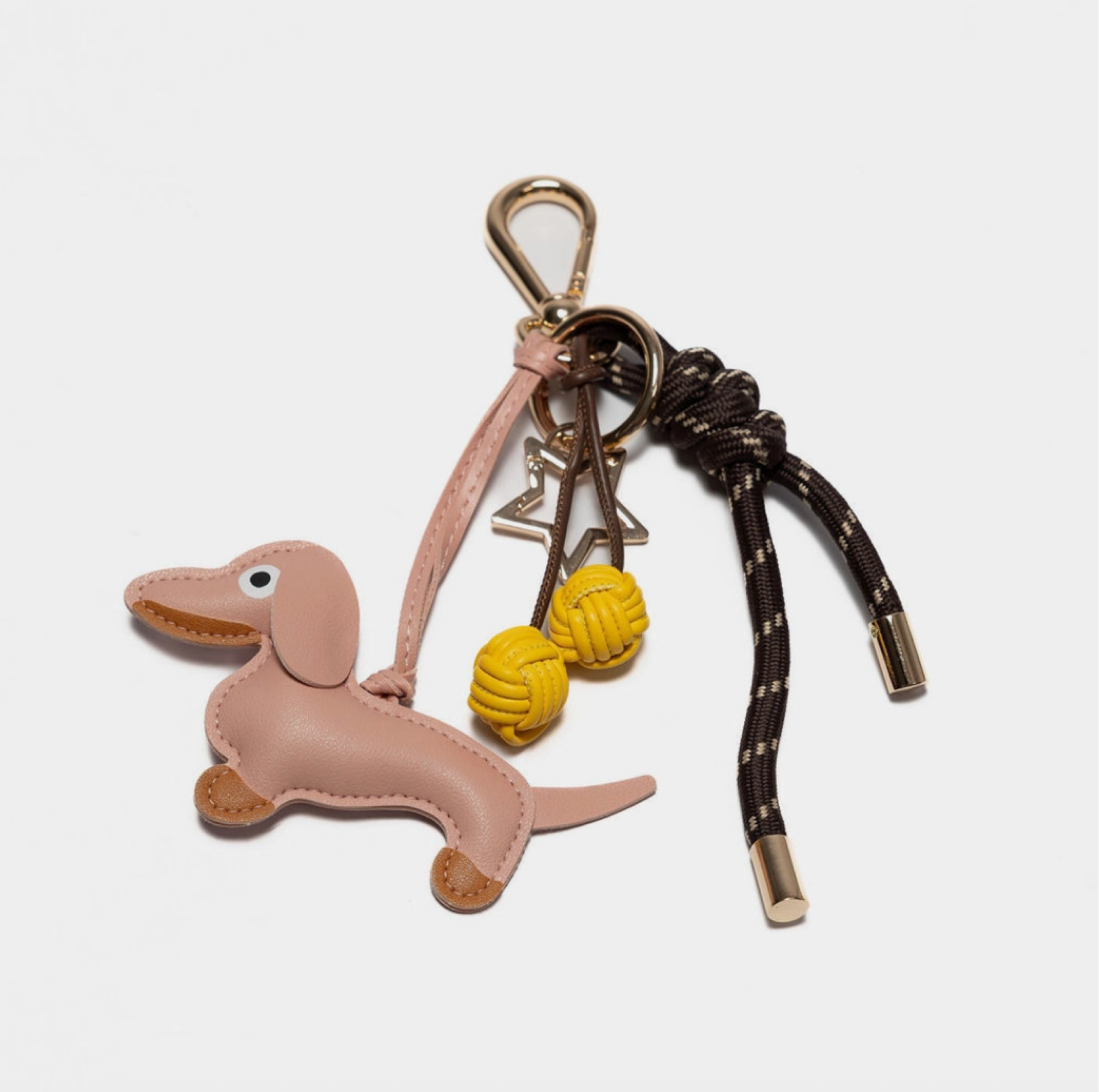 Dog Leather Charms Keychain