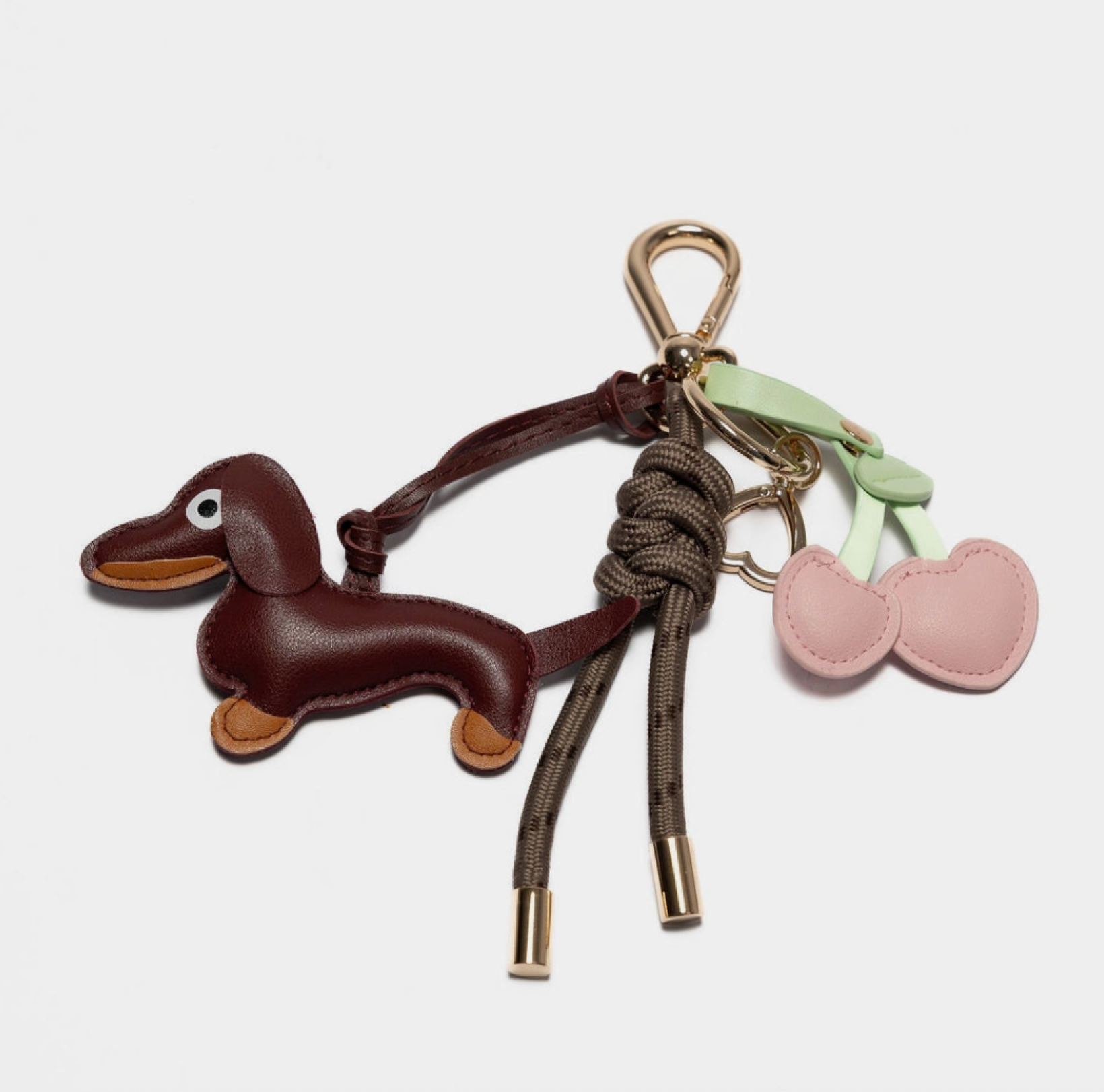 Dog Leather Charms Keychain