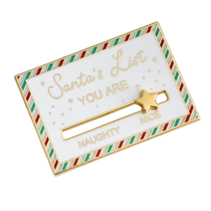 Santa’s List Interactive Pin