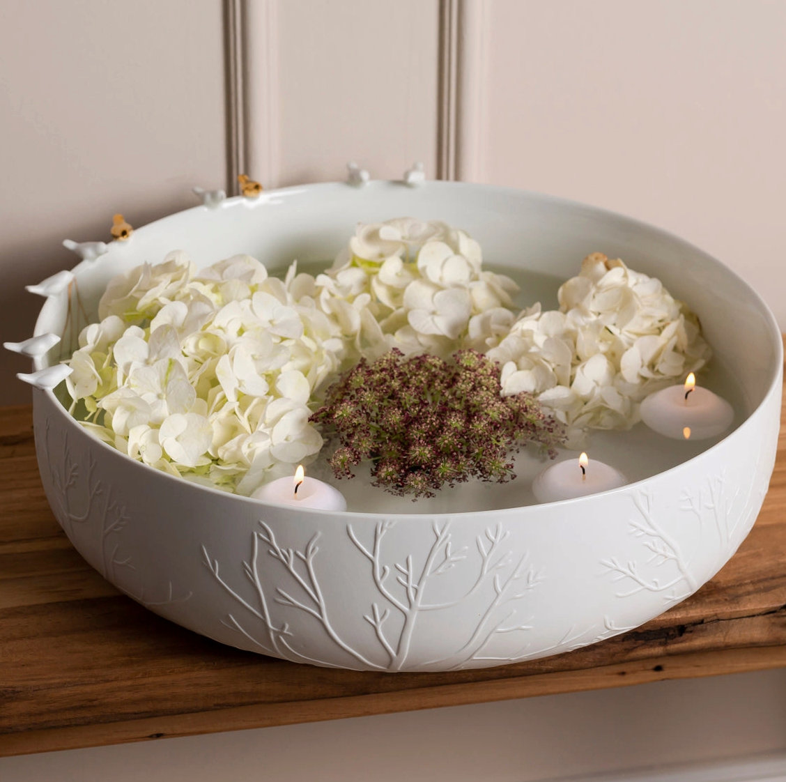 Porcelain Flock Birds Bowl
