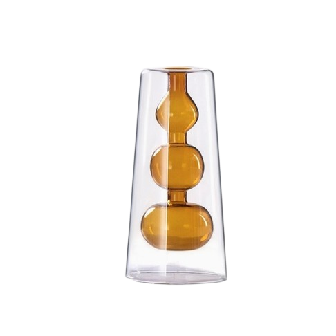 Colorful Clear Glass Vase - Large