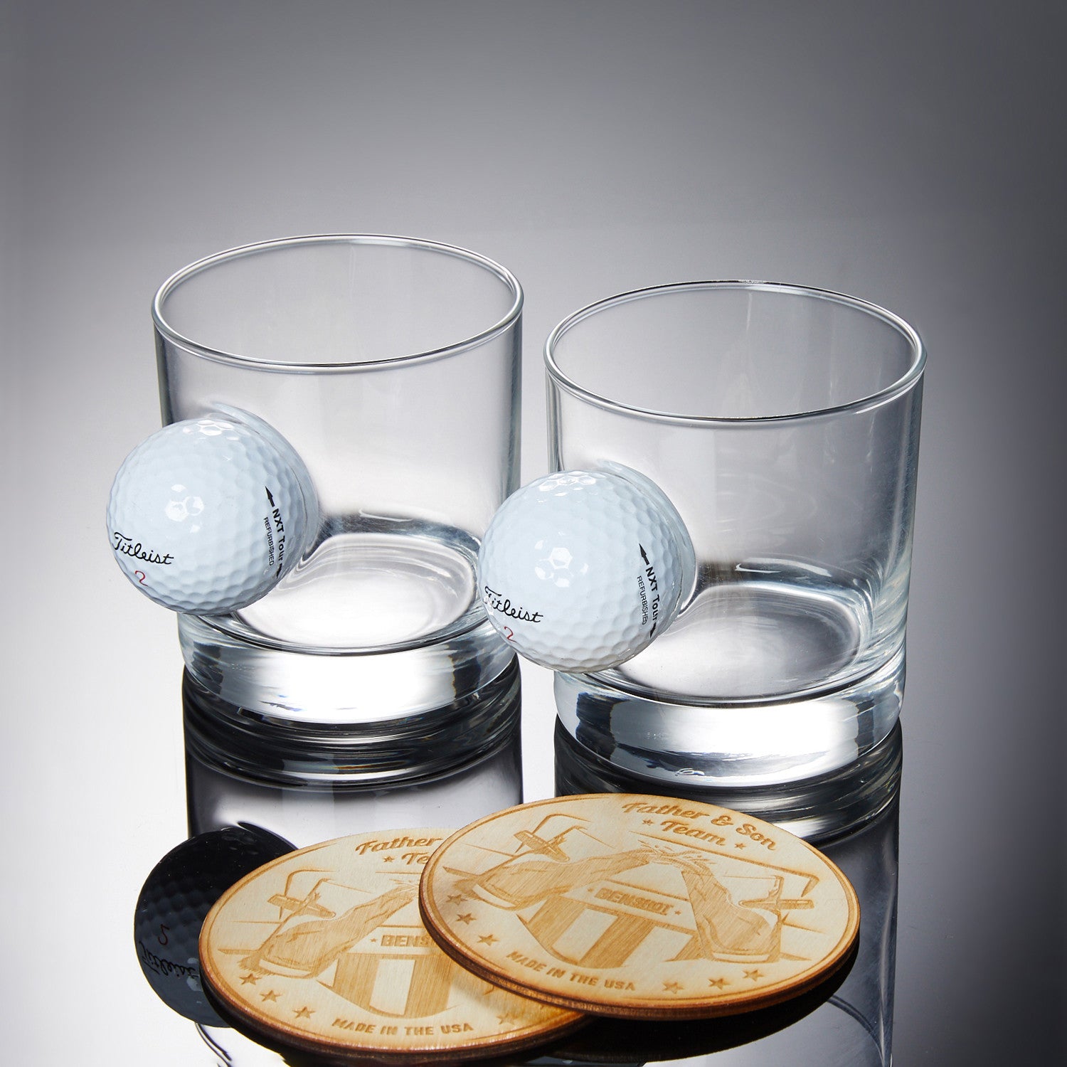 Golf Ball Rocks Glass