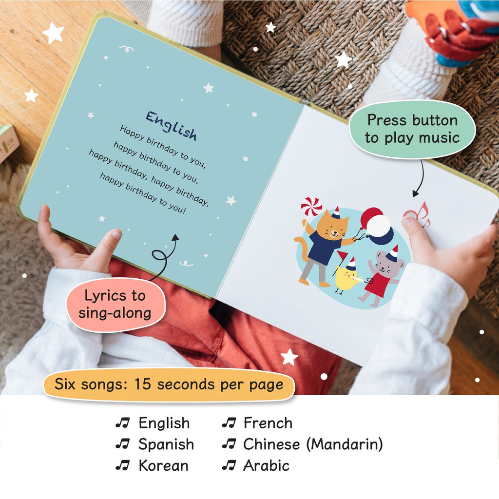 Happy Birthday in 6 Languages Book